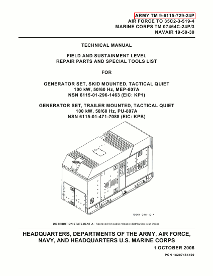 TM 9-6115-729-24P Technical Manual